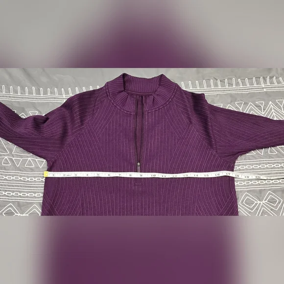 Lululemon Rest Less Cropped Half Zip Size 4 In Magenta - Picture 5 of 6